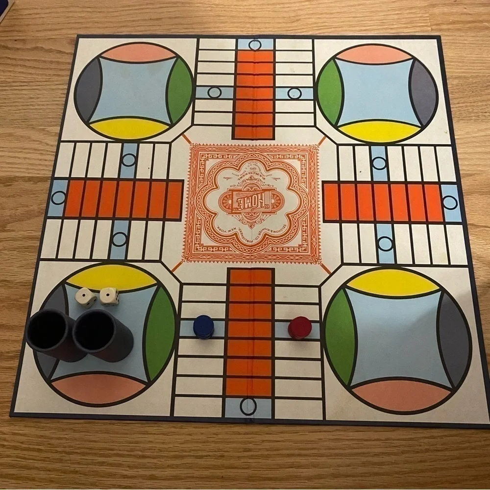Vintage Parcheesi A Backgammon Game of India 1967 Board Game
